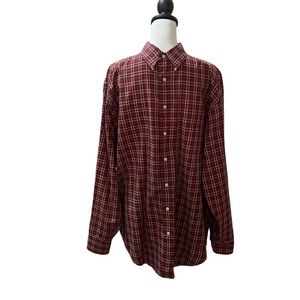 Daniel Cremieux, Men’s L/S, Button Down Shirt, Red/Black/White Plaid, Size L